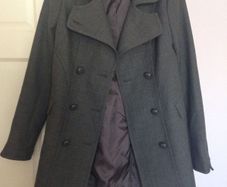 Grey French Connection military style coat