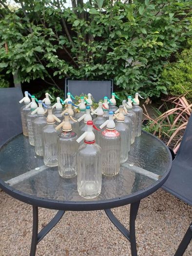 Soda  Syphon, Glass Bottles ,  Antique Pub Memorabilia