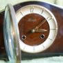 Rare Original Hermle 60s German Mid Century Teak Desk Mantel Chimny Clock By Hermle (the Clock Works Well And Keeps Time) Image 7