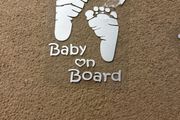 car sticker- baby on boar