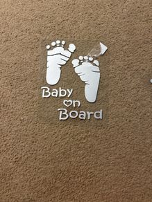 car sticker- baby on boar