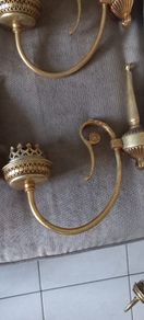 antique French ornate wall lights with glass tubes eight single and two double