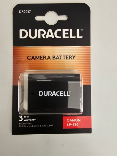 Duracell LP-E10 battery,Replacement Battery,Compatible with Canon EOS Rebel T3, T5, T6, T7, T100, 1100D, 1200D, 1300D, 1500D, 2000D, 3000D, 4000D