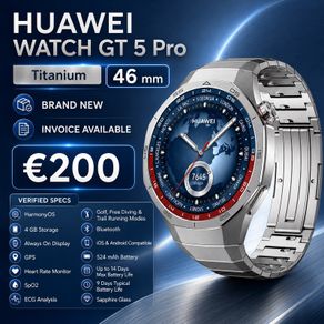 Huawei Watch GT 5 Pro Titanium 46 mm Brand New