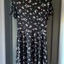 F&F black floral wrap dress size 10 Image 4