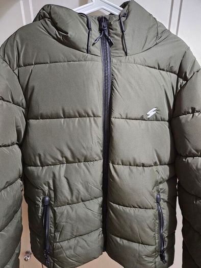 SUPERDRY Sports Jacket Dark Moss, Large.WINTER JACKET.Can be posted