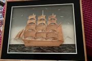 3D Framed Galleon Ship Picture