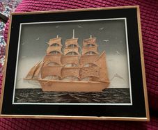 3D Framed Galleon Ship Picture