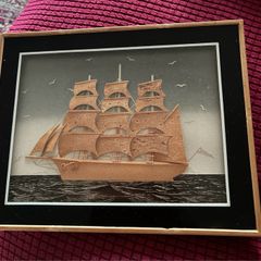 3D Framed Galleon Ship Picture