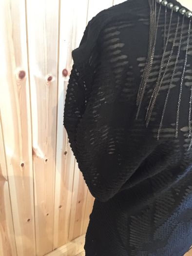 Unusual Black Patterned Dress