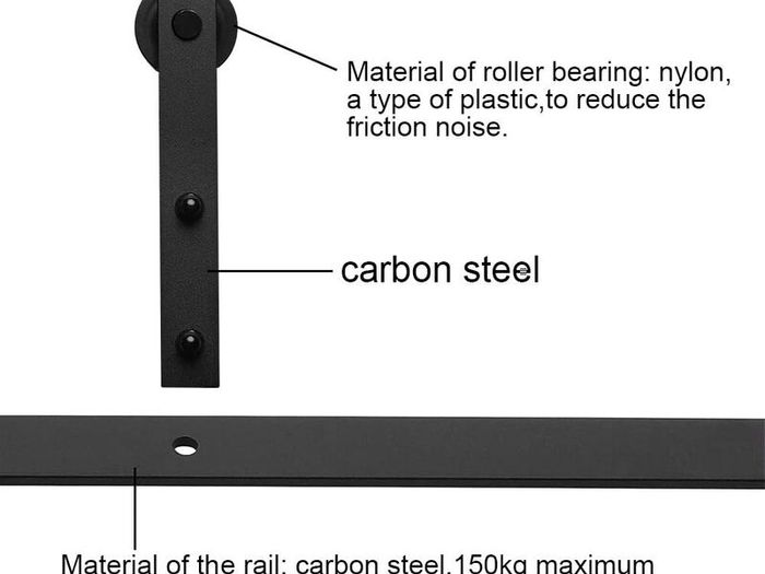 4 ft / 122 cm Sliding Barn Door Kit Set