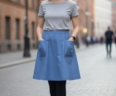 armedangles designer woman denim cotton  skirt