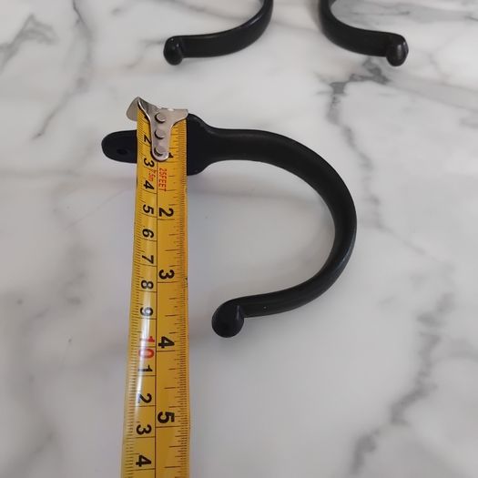 Black Door Handles, Tie Backs and Crome Light Switches