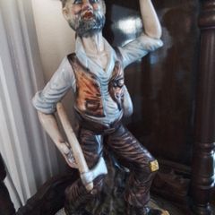 Capodimonte "The WoodCutter" Tall Figurine