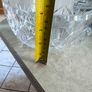 Vintage-Cut Crystal Bowl radial starburst or pinwheel/sunburst,motifs with geometric a serrated/sawtooth rim. Image 3