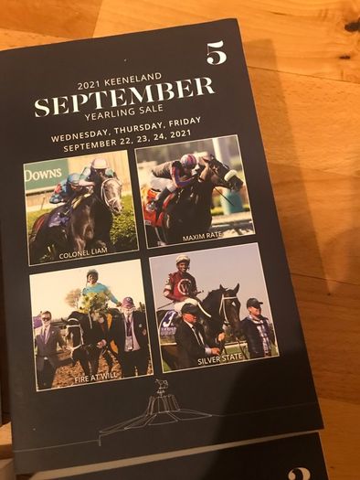 1to5 yearling sale 2021 book Keeneland
