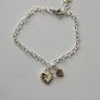 925 Stamped Silver Heart Charm Bracelet Image 6