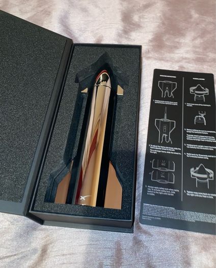 Space X Starship rocket flame jet torch 1:200 scale model