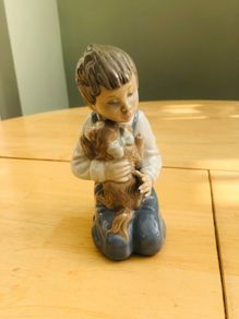 Nao By Lladro Boy & Puppy Figurine