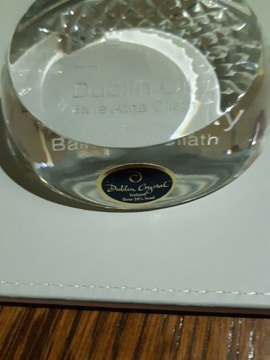 Dublin crystal paperweight