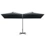 Double Parasol with Steel Pole Anthracite 600x300 cm Image 3