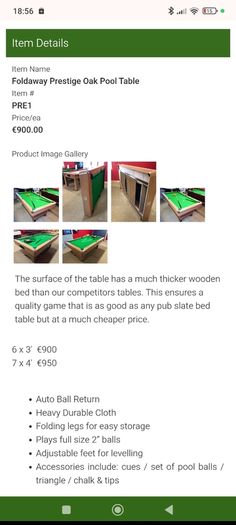 pool table