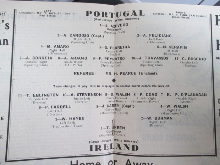 Ireland V Portugal 1947