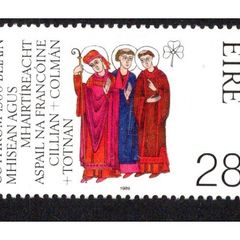 1989 Ireland 1300th Anniversary of the Martyrdom of Irish Missionaries to Germany (Franconian Apostles) Commemorative Stamps Mint Never Hinged (MNH)
