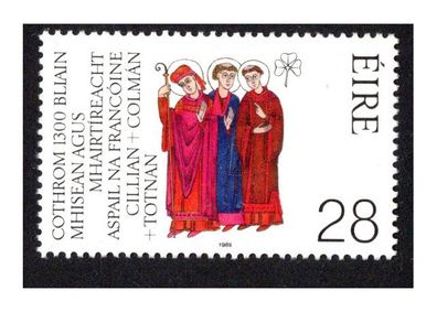 1989 Ireland 1300th Anniversary of the Martyrdom of Irish Missionaries to Germany (Franconian Apostles) Commemorative Stamps Mint Never Hinged (MNH)