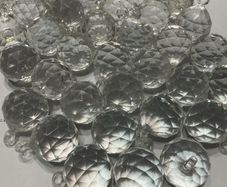 Acrylic lucite Faceted round prism balls