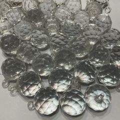 Acrylic lucite Faceted round prism balls
