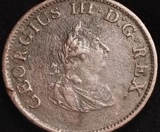 #769 - Hibernia - Ireland - 1805 - Half Penny