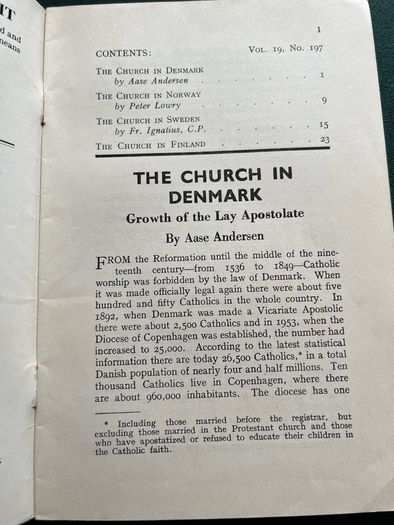Vintage The Church in Scandinavia booklet