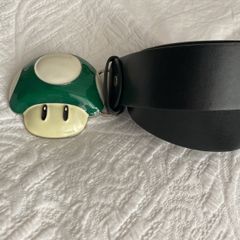 Super Mario Belt Green Mushroom Enamel Belt