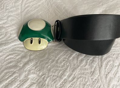 Super Mario Belt Green Mushroom Enamel Belt
