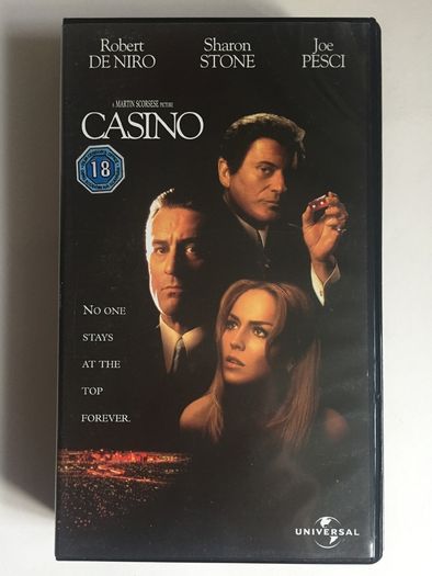 Casino (Martin Scorsese Film) [1995] Robert De Niro, Sharon Stone, Joe Pesci, Don Rickles, Kevin Pollak & James Woods (PAL VHS Cassette Movie)