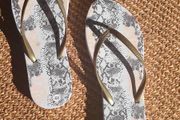 Gold Flip Flops