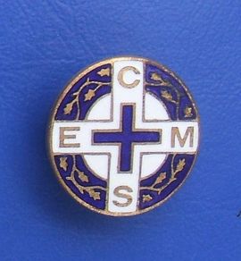 CEMS (Church of England Men's Society) - vintage enamel membership badge (c.1930)