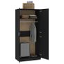 Wardrobe Black 90x52x200 cm Chipboard Image 4