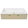 Basin with Faucet Hole Ceramic White 60.5x42.5x14.5 cm Image 4