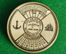 Vintage 50 Year Brass Perpetual Calendar
