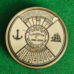Vintage 50 Year Brass Perpetual Calendar