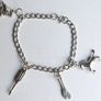 Vintage  Sterling Silver 925 Charm Bracelet 14,60g - length 7" Image 2