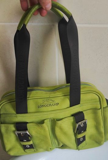 Longchamp Green Leather Women's Shoulder Handbag