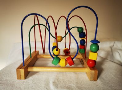 Ikea Mula  Wooden Roller Coaster Toy For Toddler Early Education