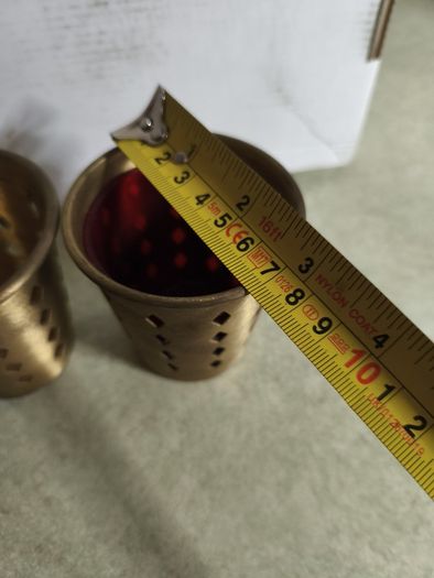 Set of 3 Small Brass Chamberstick | Brass Candle Holder