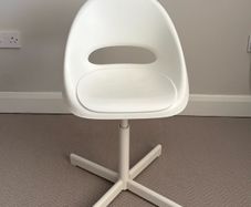 Like New IKEA LOBERGET SIBBEN Desk Chair White Swivel Chair