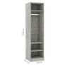 Wardrobe Concrete Grey 50x50x200 cm Chipboard Image 2