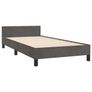 Bed Frame without Mattress Dark Grey 90x190cm Single Velvet Image 2