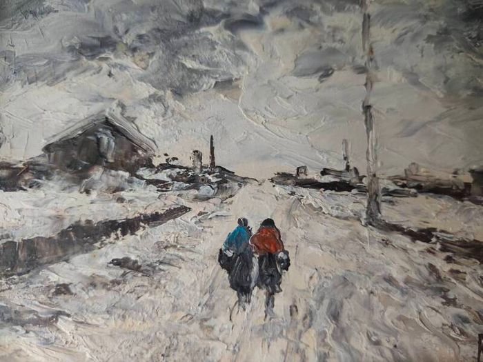 Two oil paintings